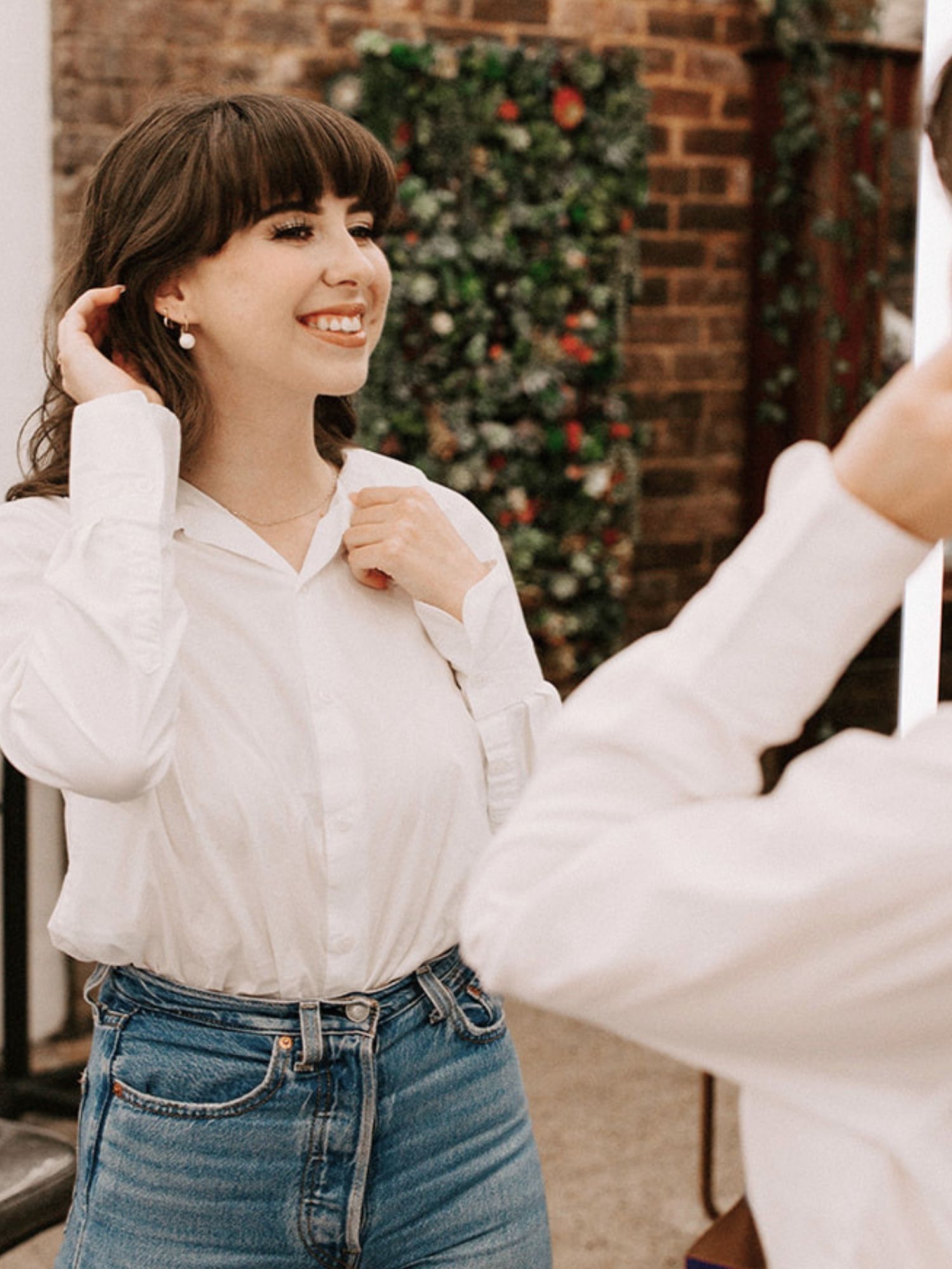 Close detail of haircutting in the studio